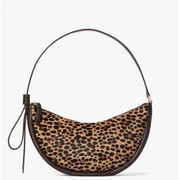 Kate Spade Smile Leopard calf hair shoulder bag